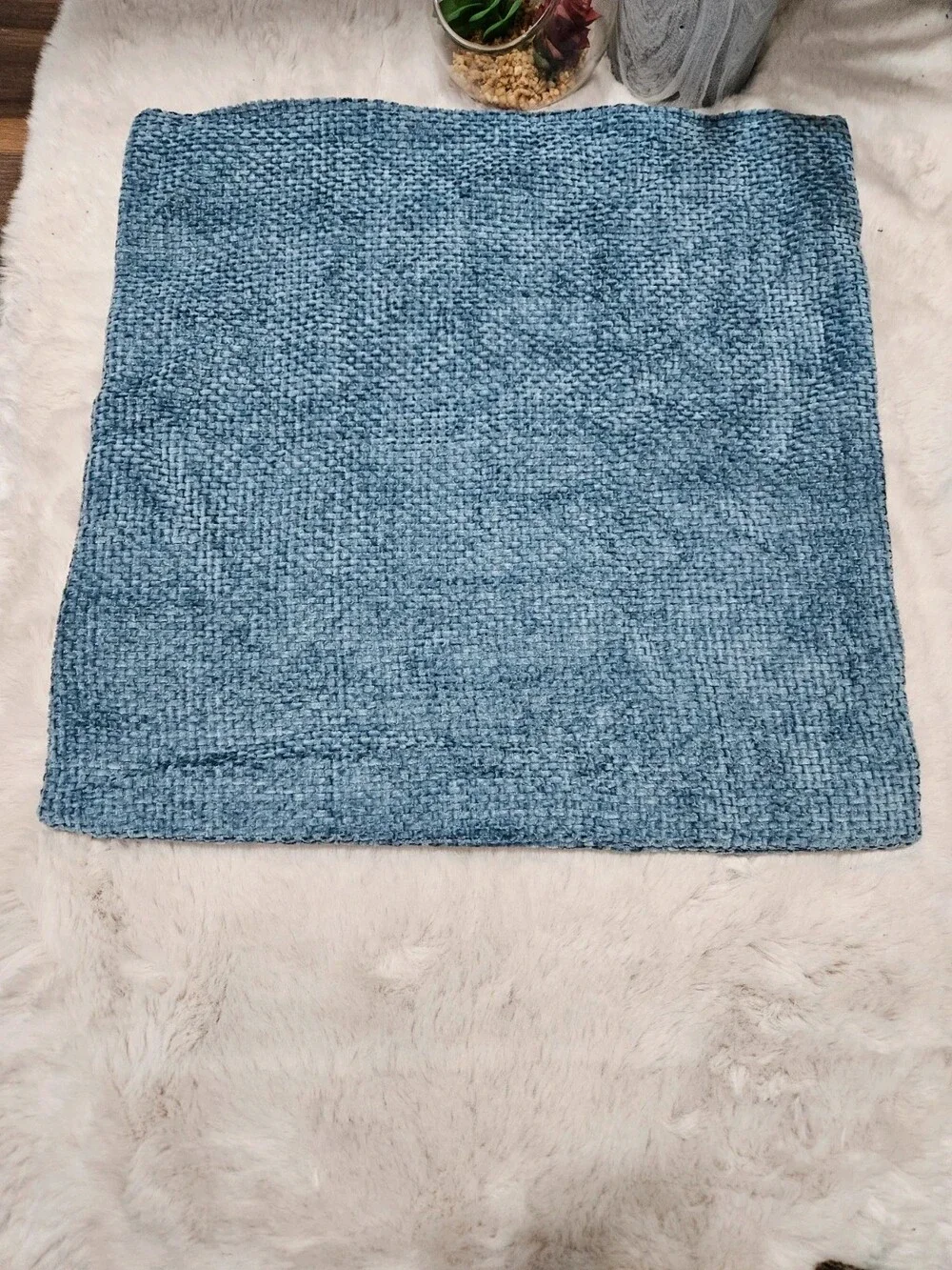 4pcs Textured Chenille Cushion Covers with Zipper